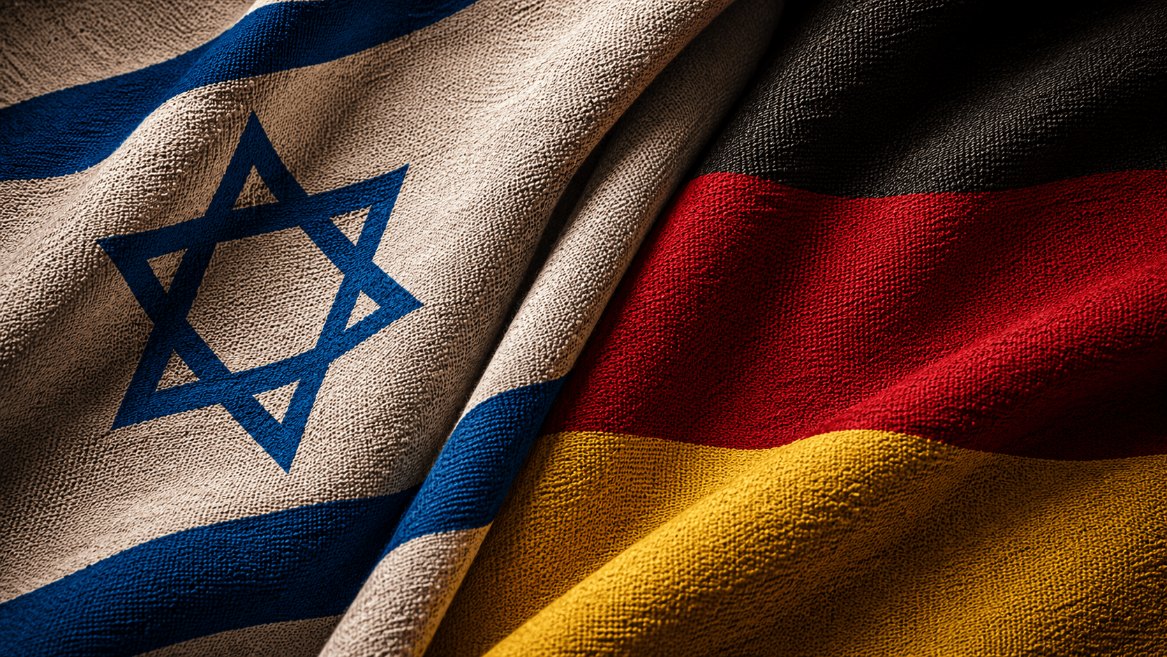 Israeli flag and German flag side by side